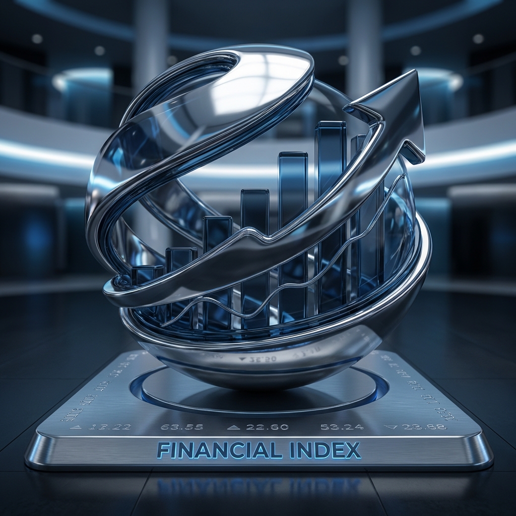 Abstract visualization of Anthropic's economic index primitives in a financial context