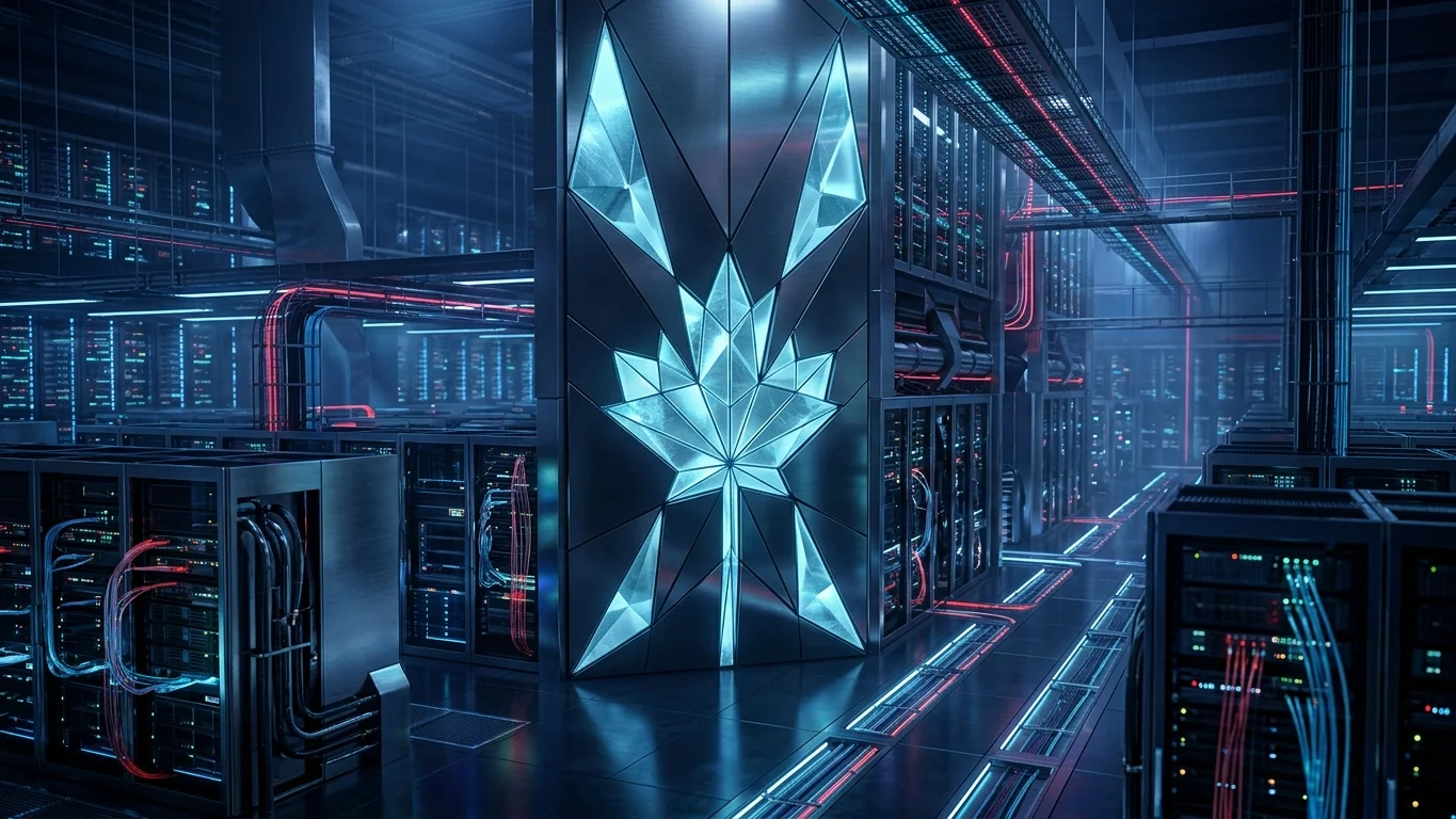 Abstract digital network visualizing Canada's sovereign AI procurement shift and public sector domestic technology mandate.