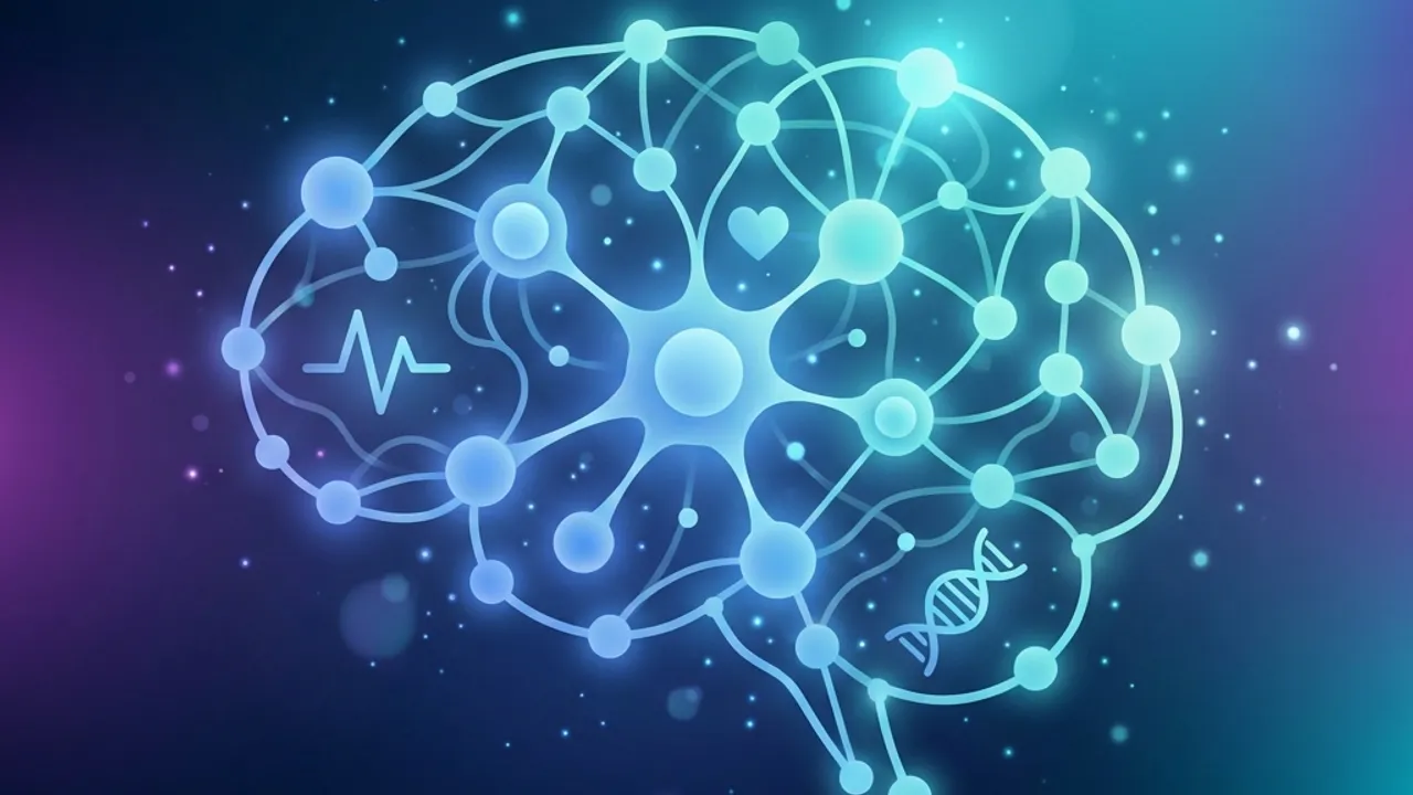AI healthcare integration visualization with neural networks and medical symbols representing ChatGPT Health