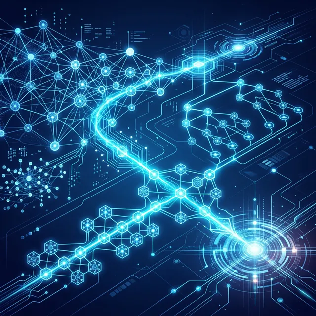 Reasoning-First AI and Enterprise Tech Illustration