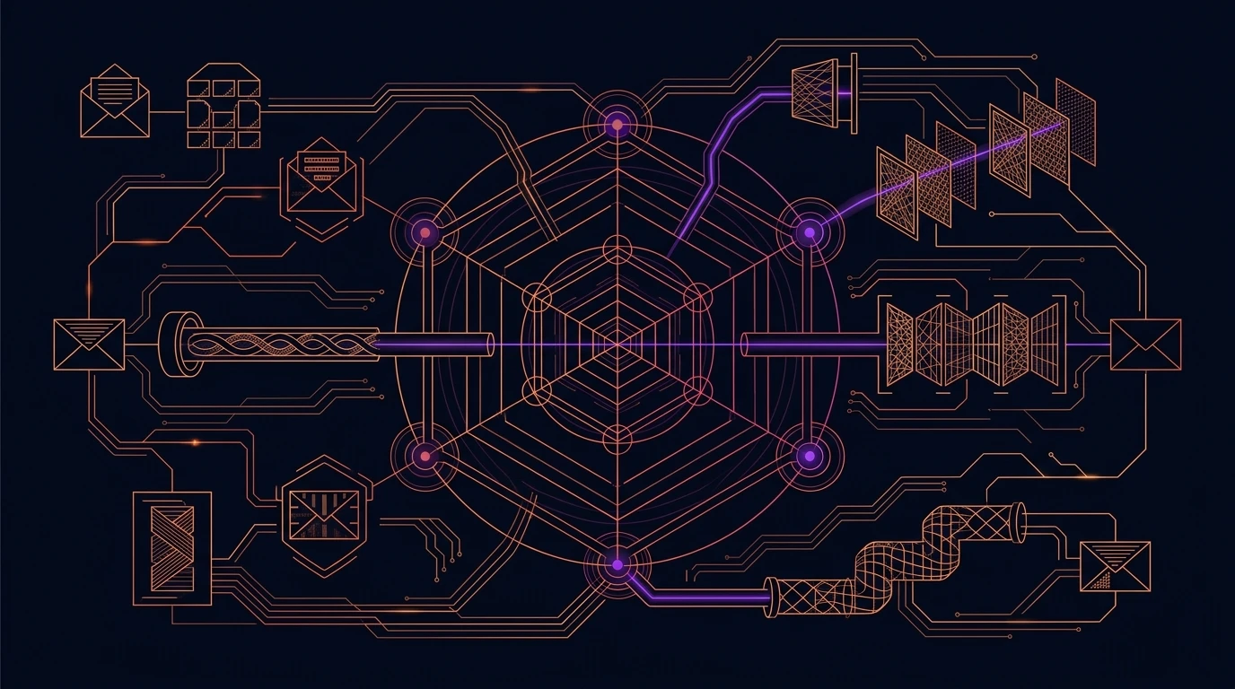 Minimalist dark slate schematic illustrating Anthropic Enterprise Frontier Safeguards and BYOS telemetry architecture.