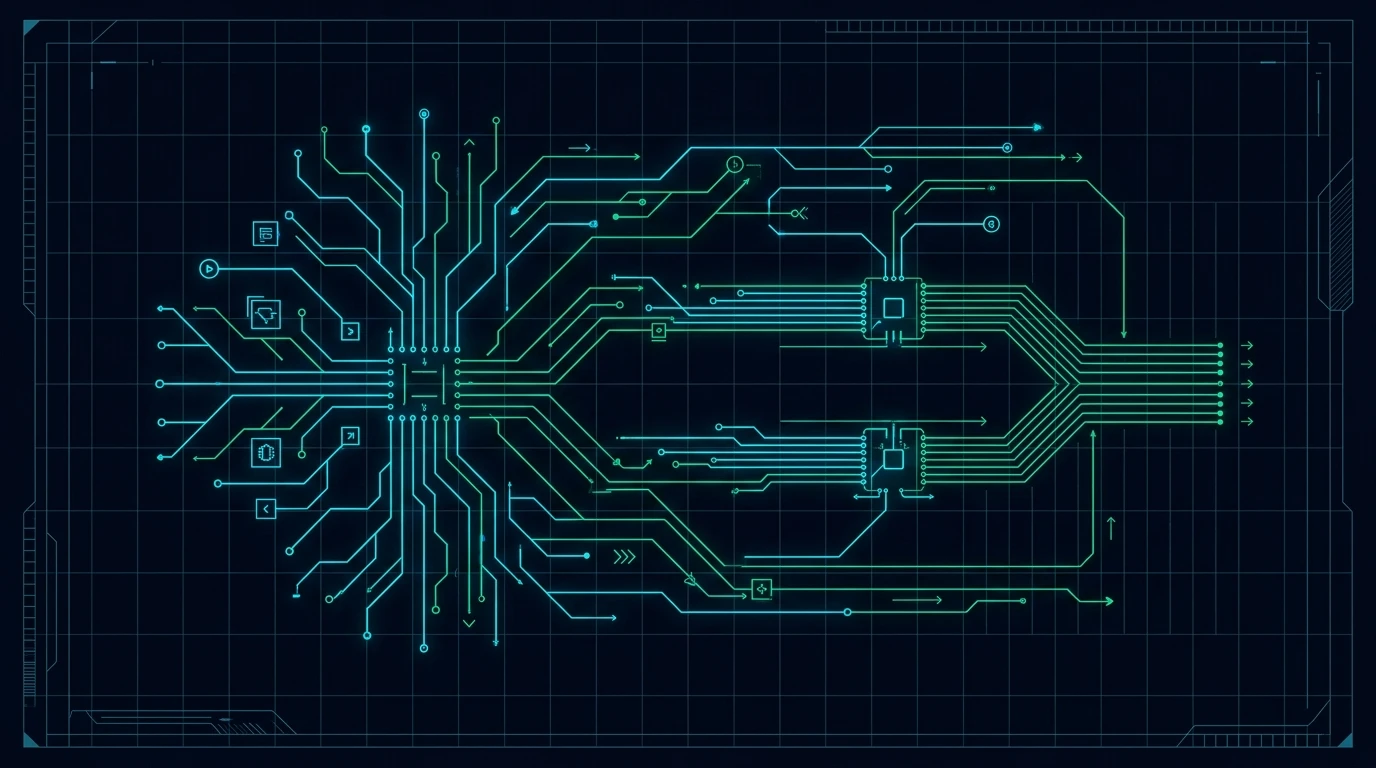 Minimalist dark slate blueprint schematic illustrating OpenAI GPT-6 Sol and Luna dual-tier neural routing and adaptive reasoning architecture.