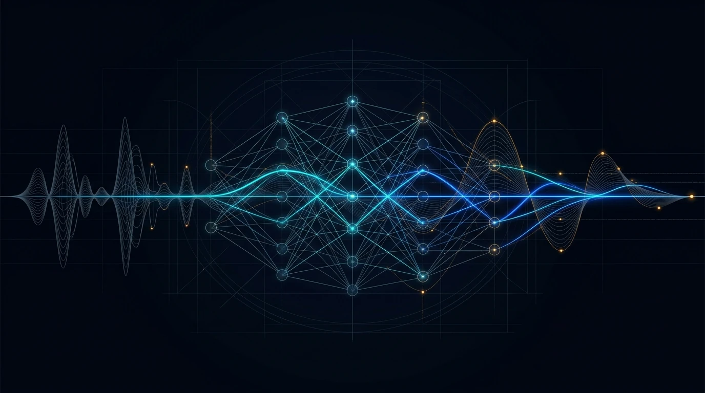 Minimalist dark slate blueprint schematic illustrating xAI Grok Voice 3.0 native speech-to-speech Realtime API architecture.